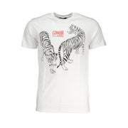 Cavalli Class White Cotton T-Shirt-Cavalli Class-L-Urbanheer