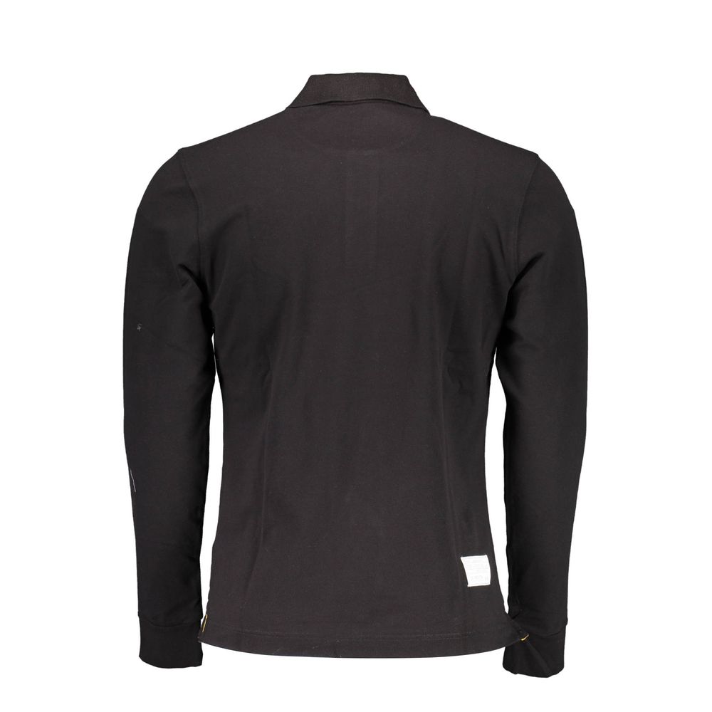 La Martina Elegant Long Sleeved Black Polo for Men-La Martina-L-Urbanheer