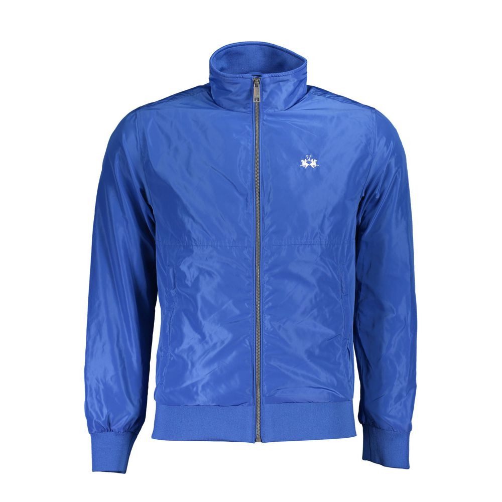 La Martina Blue Polyester Men Jacket-La Martina-M-Urbanheer
