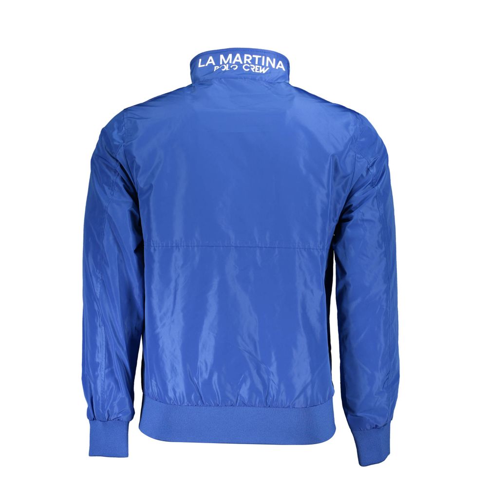 La Martina Blue Polyester Men Jacket-La Martina-M-Urbanheer