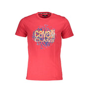 Cavalli Class Red Cotton T-Shirt-Cavalli Class-XL-Urbanheer