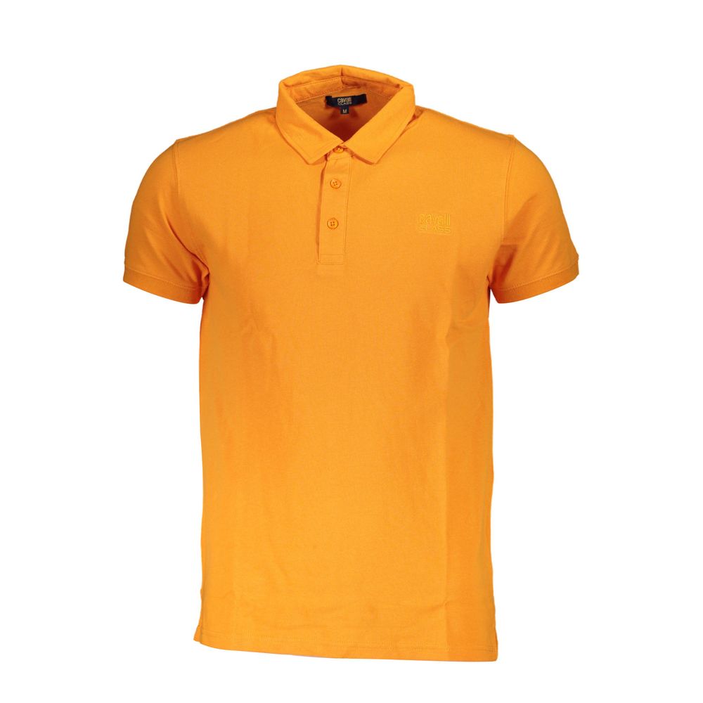Cavalli Class Orange Cotton Polo Shirt-Cavalli Class-M-Urbanheer