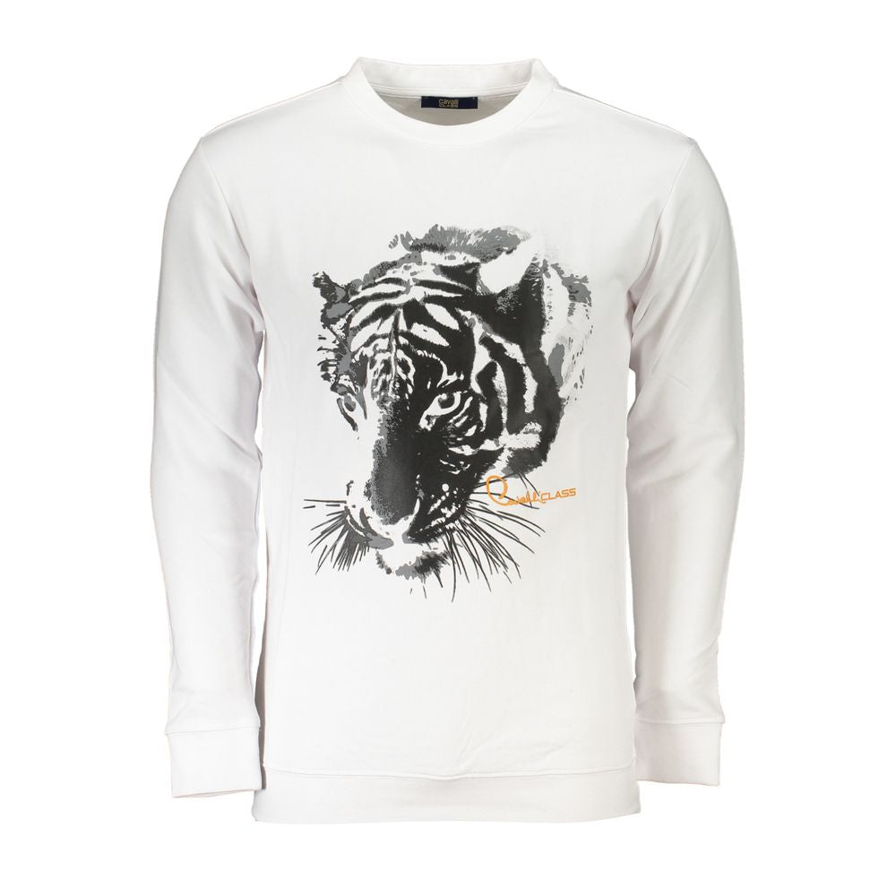 Cavalli Class White Cotton Sweater-Cavalli Class-S-Urbanheer