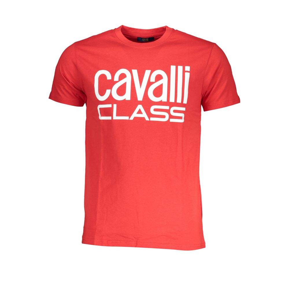 Cavalli Class Red Cotton T-Shirt-Cavalli Class-M-Urbanheer