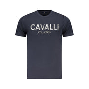 Cavalli Class Blue Cotton Men T-Shirt-Cavalli Class-M-Urbanheer