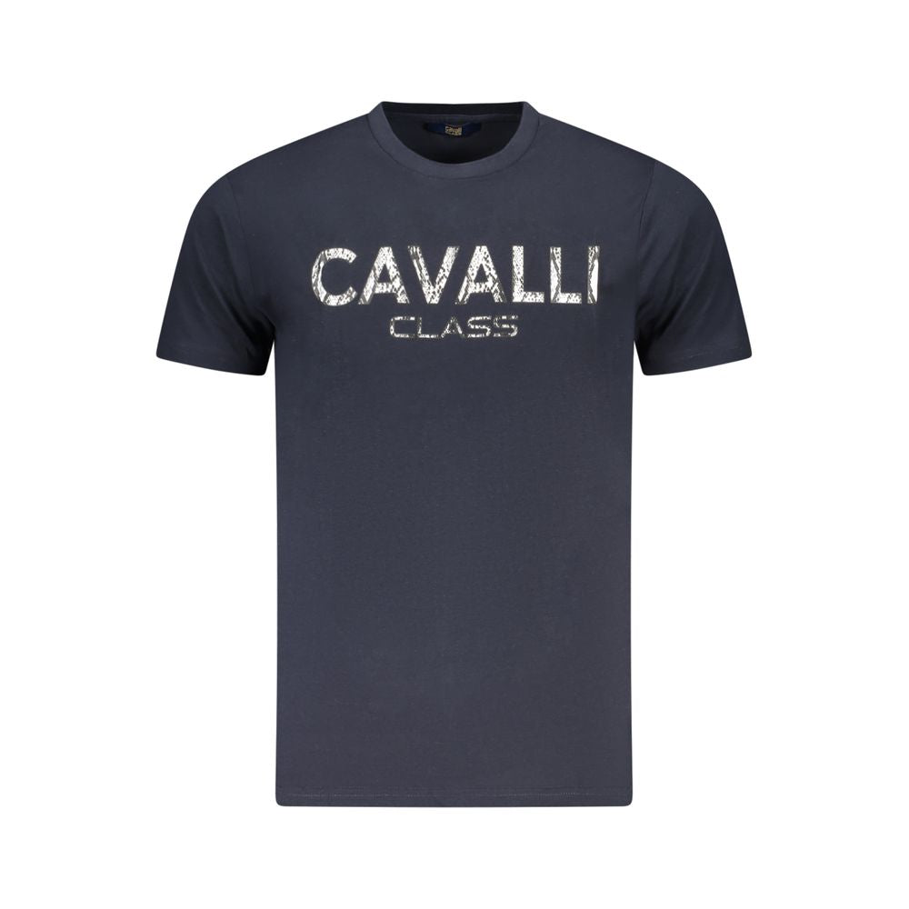 Cavalli Class Blue Cotton Men T-Shirt-Cavalli Class-M-Urbanheer