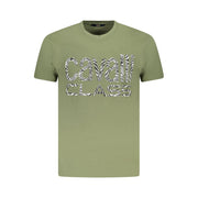 Cavalli Class Green Cotton Men T-Shirt-Cavalli Class-M-Urbanheer