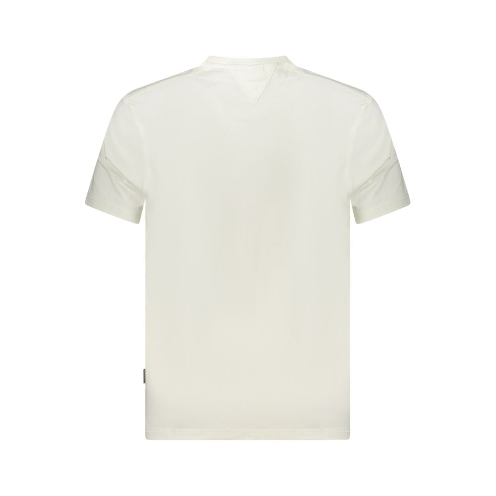 Napapijri White Cotton Men T-Shirt-Napapijri-S-Urbanheer