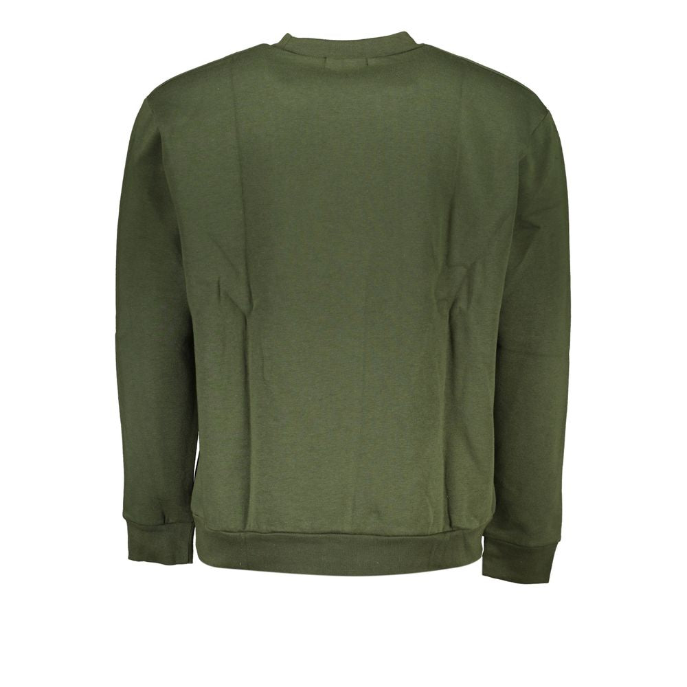 Cavalli Class Elegant Green Fleece Crew Neck Sweatshirt-Cavalli Class-M-Urbanheer
