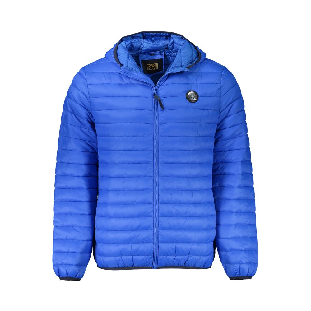 Cavalli Class Blue Polyamide Men Jacket-Cavalli Class-S-Urbanheer