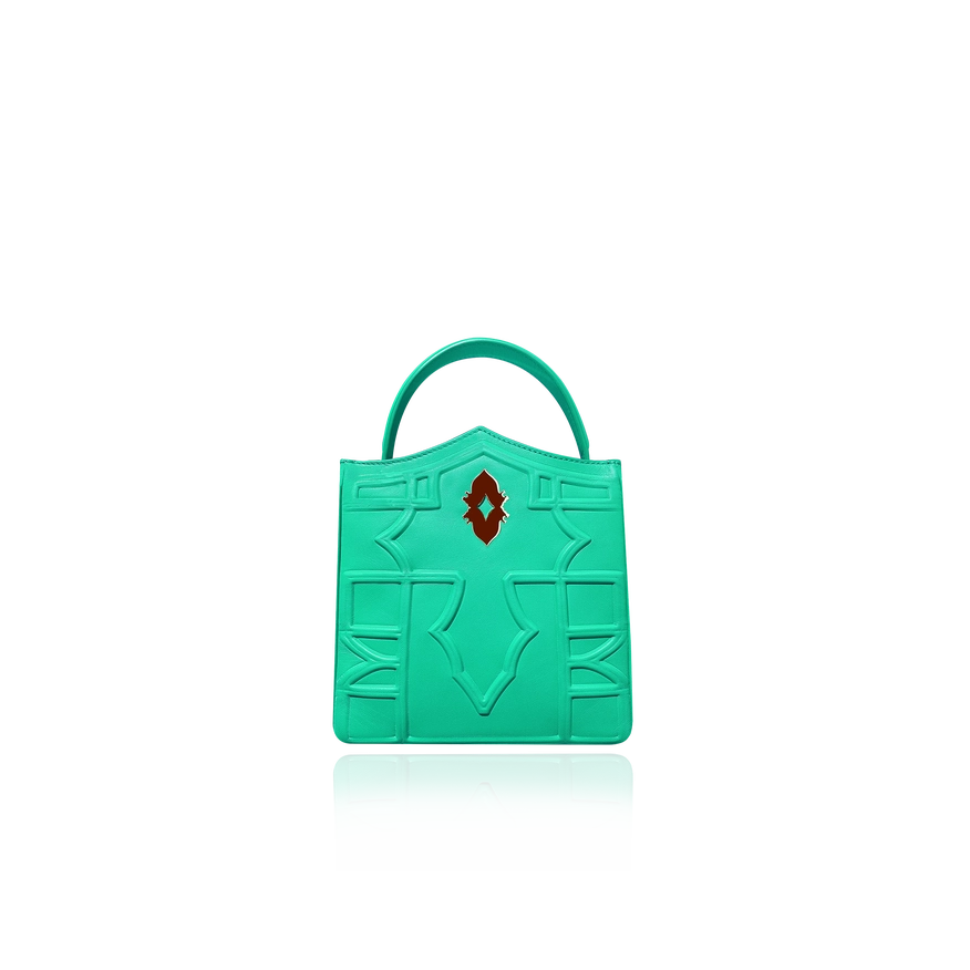 Turquoise Gem-Bag-DELLALUNA-18.5x17x6 cm-Urbanheer