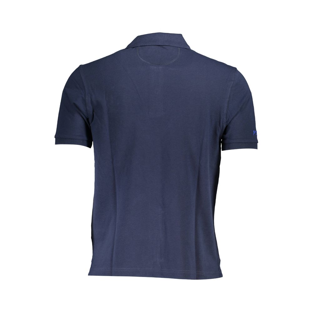 La Martina Blue Cotton Mens Polo Shirt-La Martina-M-Urbanheer
