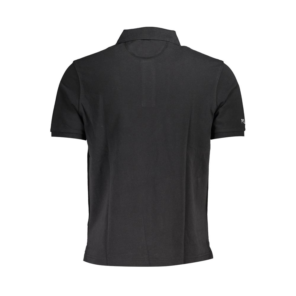 La Martina Black Cotton Men Polo Shirt-La Martina-M-Urbanheer