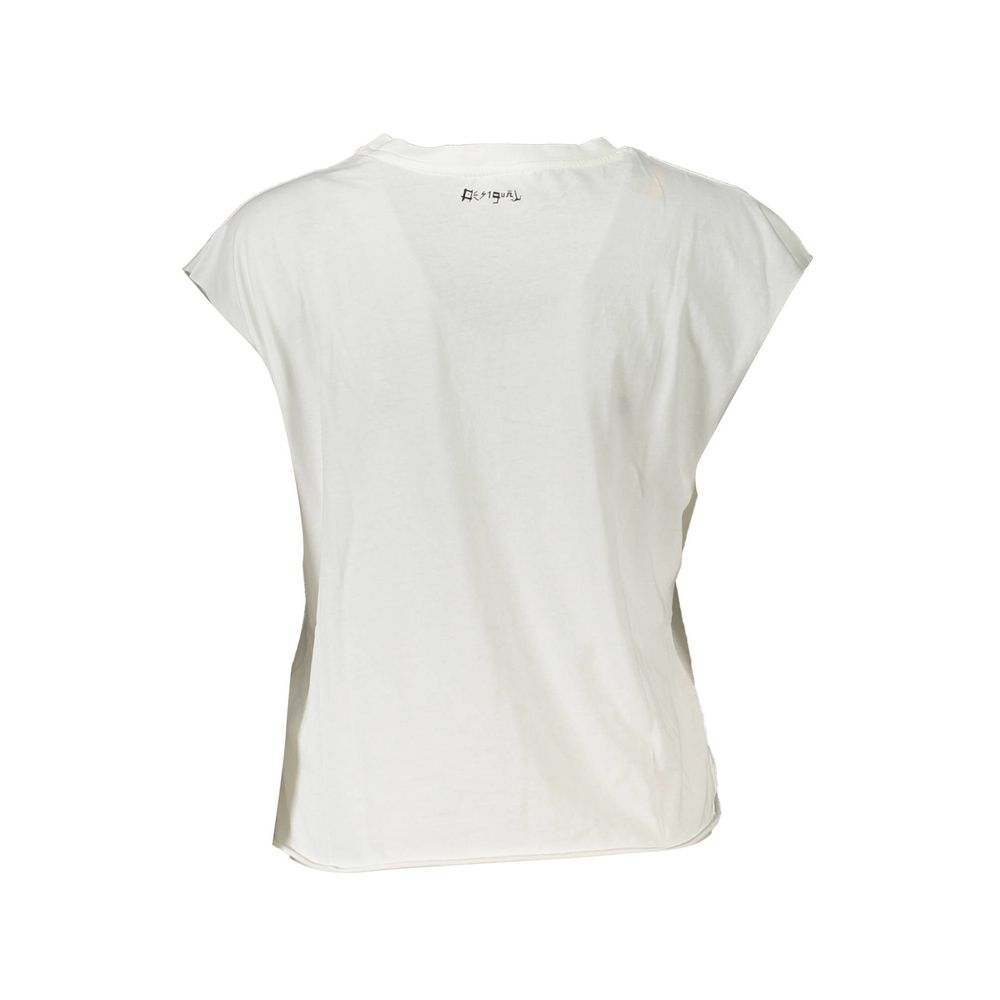 Desigual White Cotton Women T-Shirt-Desigual-M-Urbanheer