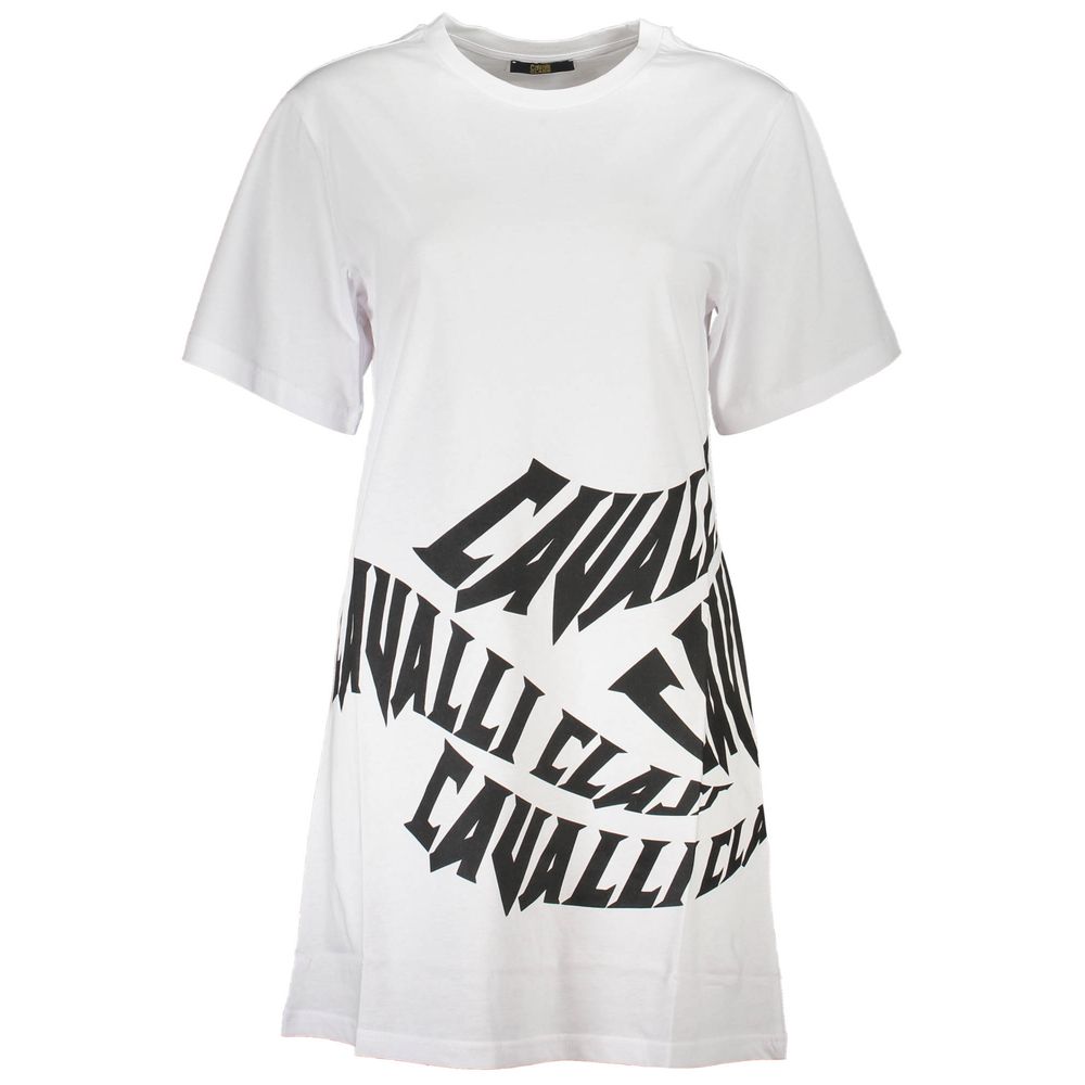Cavalli Class White Cotton Women Dress-Cavalli Class-XS-Urbanheer