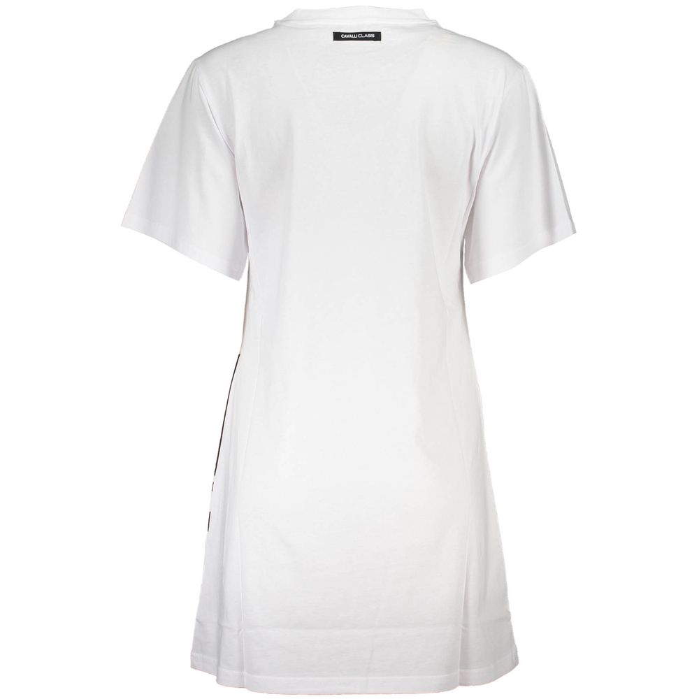 Cavalli Class White Cotton Women Dress-Cavalli Class-XS-Urbanheer