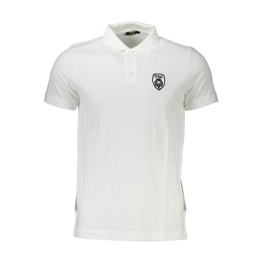Cavalli Class White Cotton Men Polo-Cavalli Class-M-Urbanheer