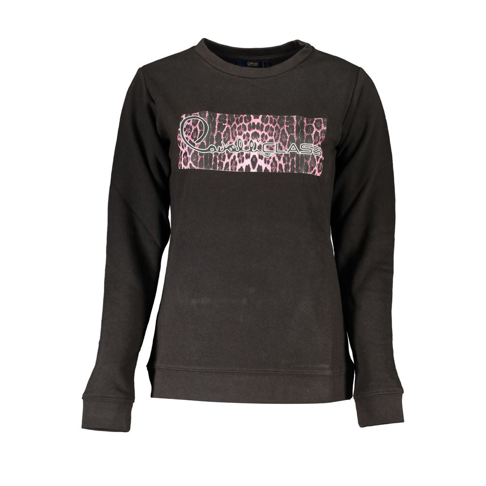 Cavalli Class Black Cotton Sweater-Cavalli Class-XS-Urbanheer