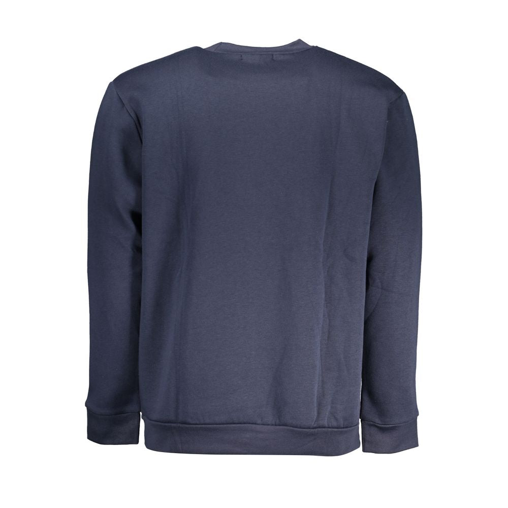 Cavalli Class Elegant Crew Neck Fleece Sweatshirt in Blue-Cavalli Class-S-Urbanheer