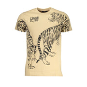 Cavalli Class Beige Cotton T-Shirt-Cavalli Class-L-Urbanheer