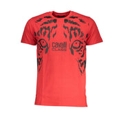 Cavalli Class Red Cotton T-Shirt-Cavalli Class-M-Urbanheer