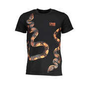 Cavalli Class Black Cotton T-Shirt-Cavalli Class-XL-Urbanheer