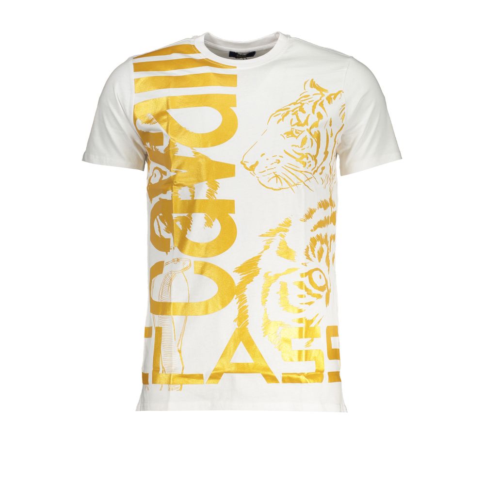 Cavalli Class White Cotton T-Shirt-Cavalli Class-XL-Urbanheer