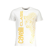Cavalli Class White Cotton T-Shirt-Cavalli Class-XL-Urbanheer