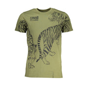 Cavalli Class Green Cotton T-Shirt-Cavalli Class-L-Urbanheer