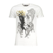 Cavalli Class White Cotton T-Shirt-Cavalli Class-L-Urbanheer
