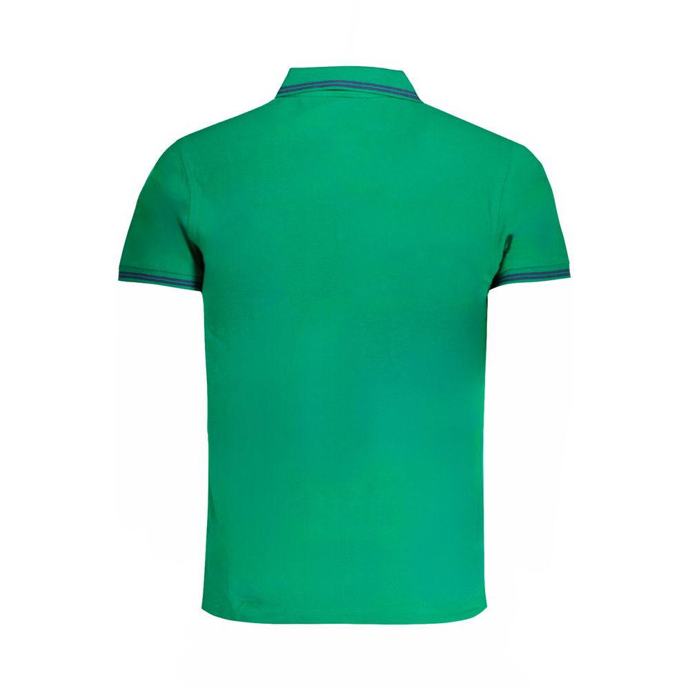 Cavalli Class Green Cotton Polo Shirt-Cavalli Class-M-Urbanheer