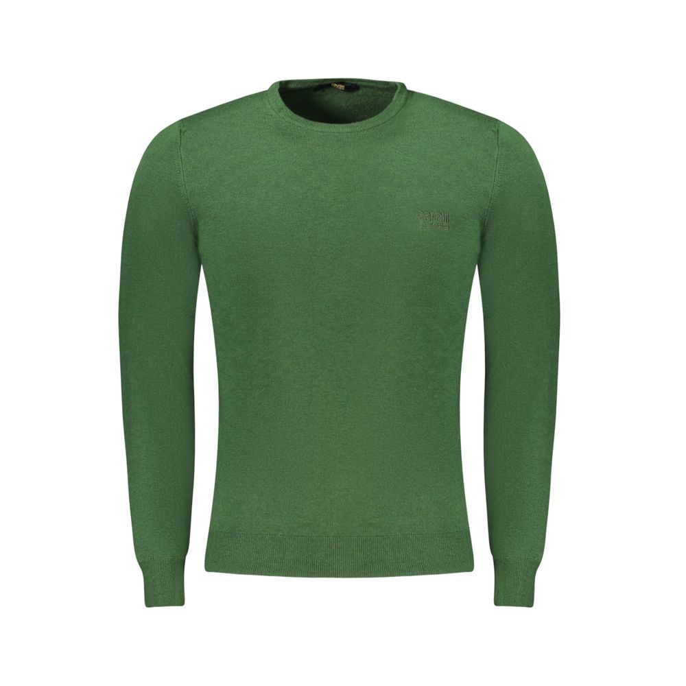 Cavalli Class Green Viscose Men Sweater-Cavalli Class-M-Urbanheer