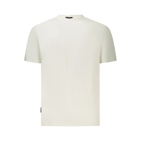 Napapijri White Cotton Men T-Shirt-Napapijri-S-Urbanheer