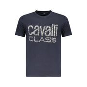 Cavalli Class Blue Cotton Men T-Shirt-Cavalli Class-M-Urbanheer