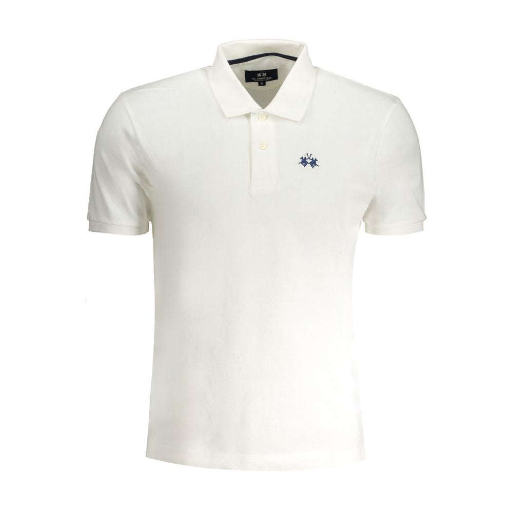 La Martina White Cotton Polo Shirt-La Martina-S-Urbanheer
