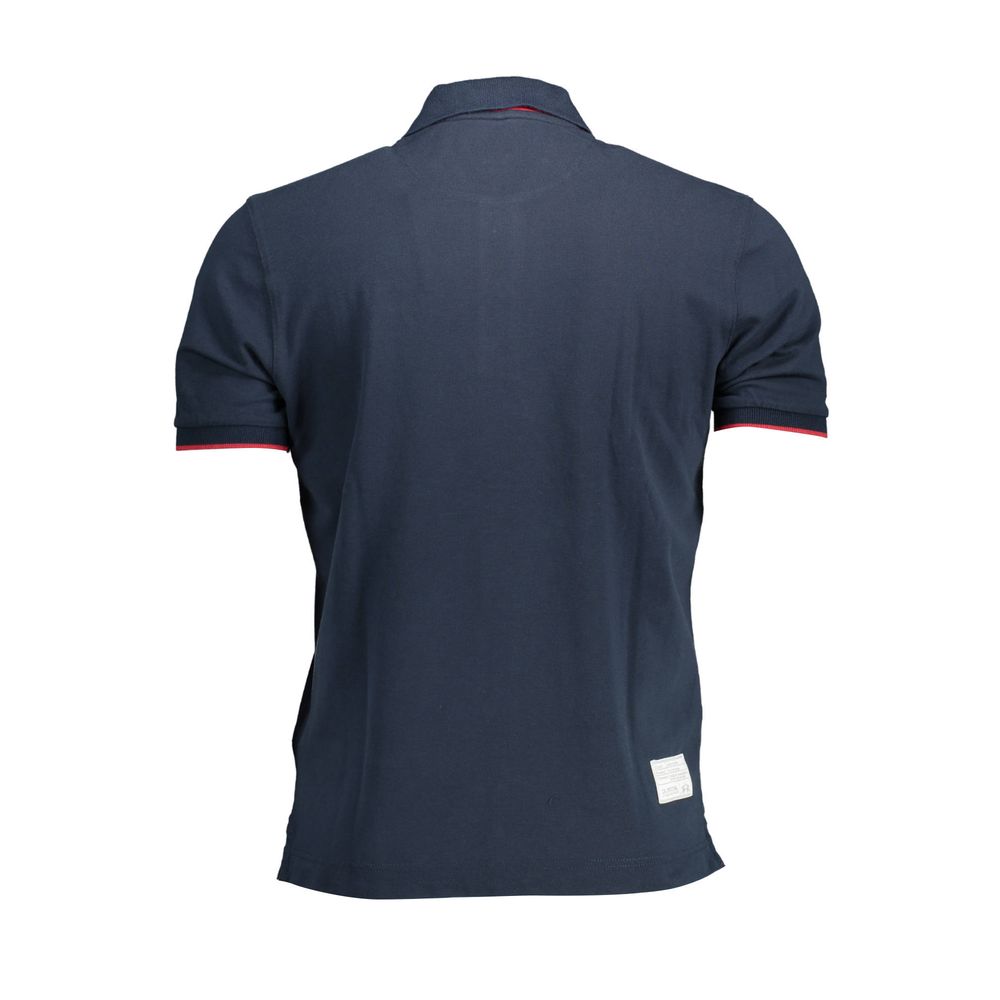 La Martina Blue Cotton Men Polo Shirt-La Martina-M-Urbanheer
