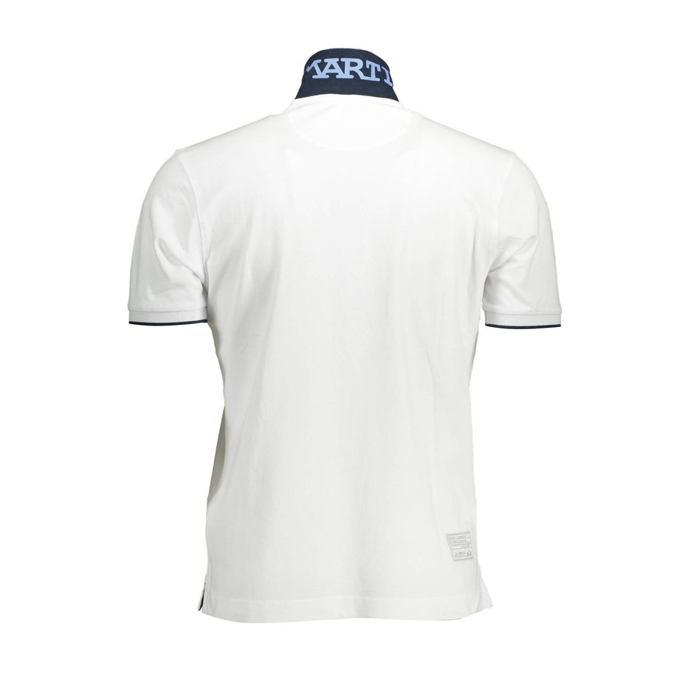 La Martina White Cotton Mens Polo Shirt-La Martina-M-Urbanheer