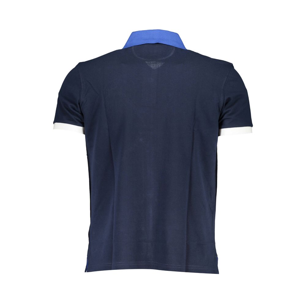 La Martina Blue Cotton Men Polo Shirt-La Martina-M-Urbanheer