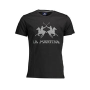 La Martina Elegant Crew Neck Tee with Iconic Print-La Martina-M-Urbanheer