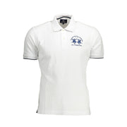 La Martina Elegant Short-Sleeved White Polo for Men-La Martina-M-Urbanheer