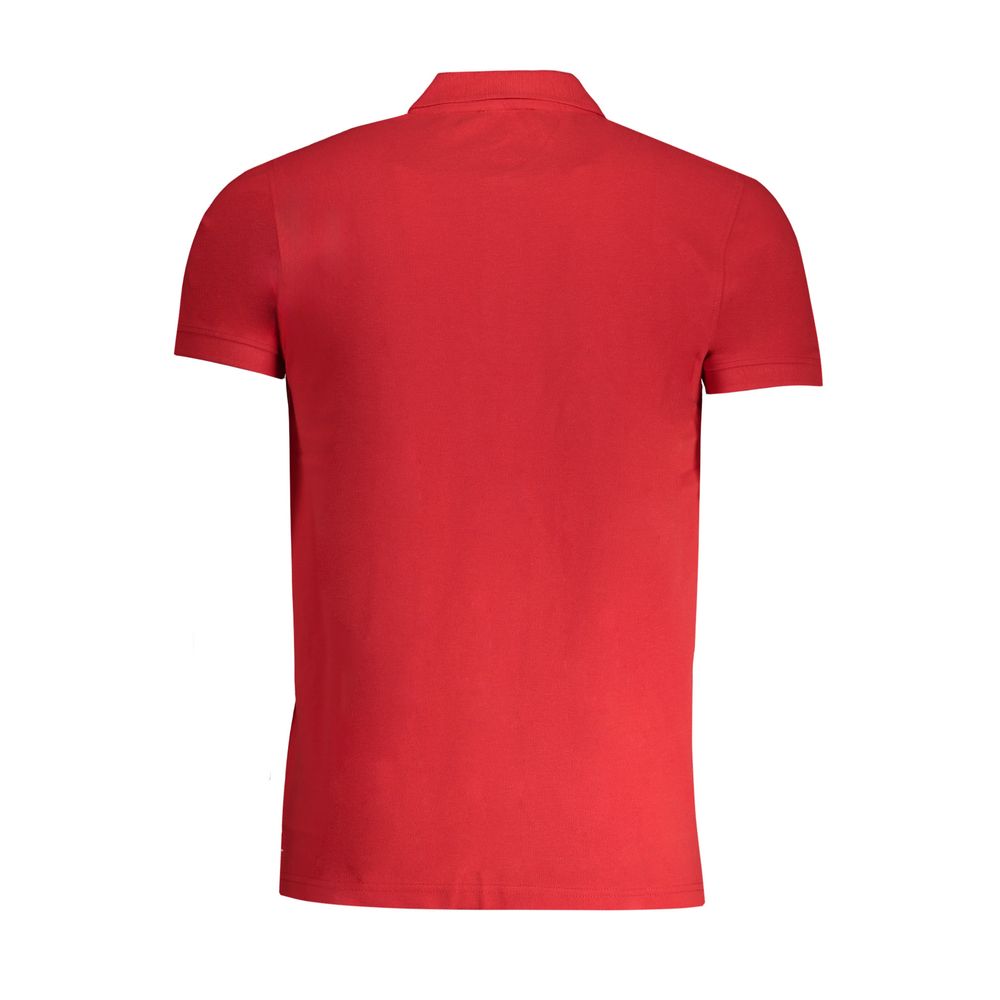 Cavalli Class Red Cotton Polo Shirt-Cavalli Class-M-Urbanheer