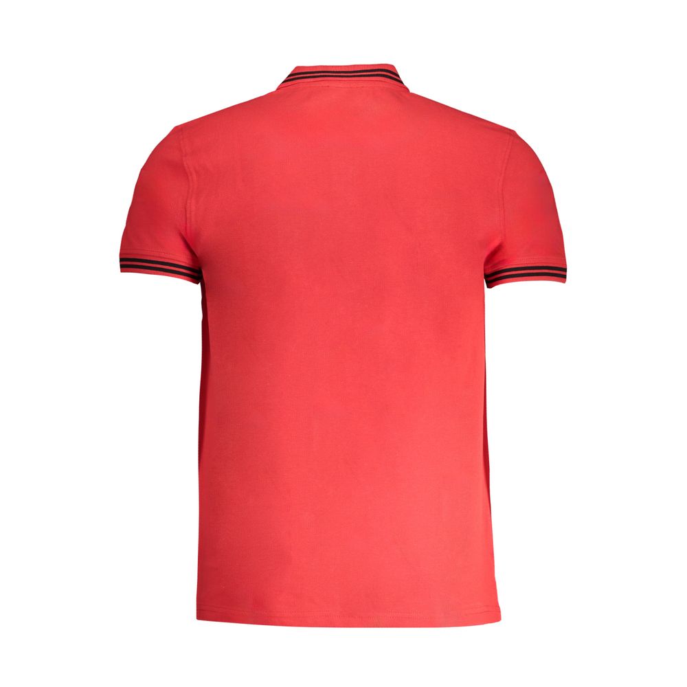 Cavalli Class Red Cotton Polo Shirt-Cavalli Class-M-Urbanheer