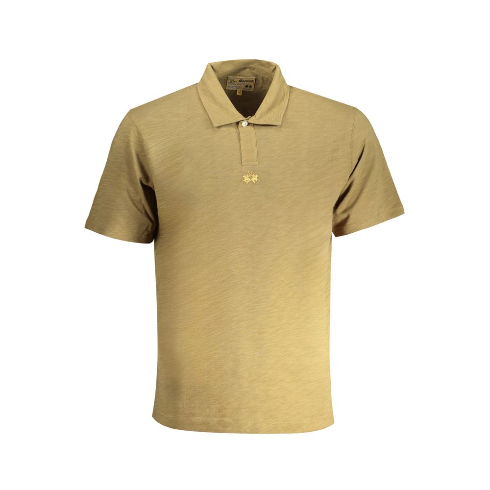 La Martina Green Cotton Polo Shirt-La Martina-S-Urbanheer
