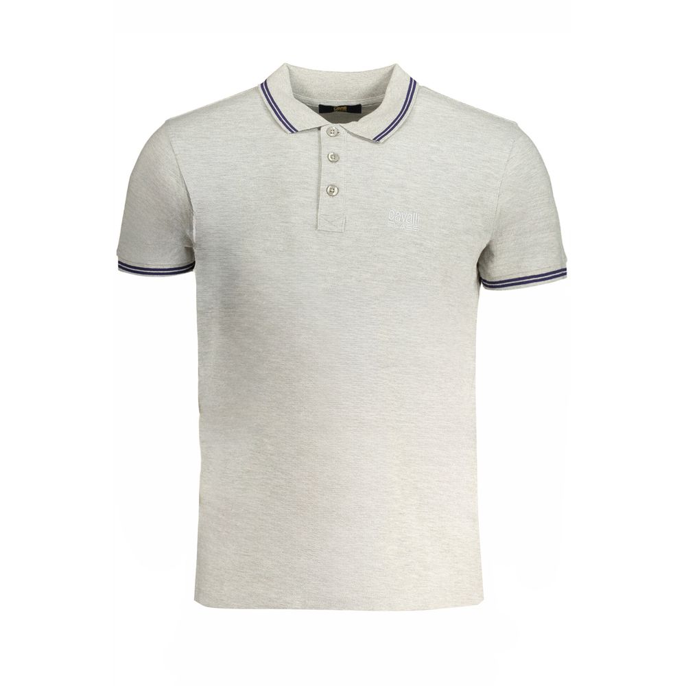 Cavalli Class Brown Cotton Men Polo Shirt-Cavalli Class-M-Urbanheer