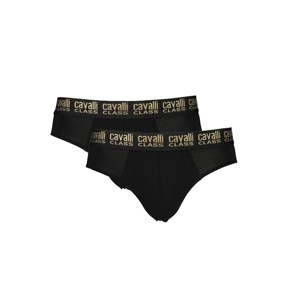 Cavalli Class Black Cotton Men Underwear-Cavalli Class-S-Urbanheer