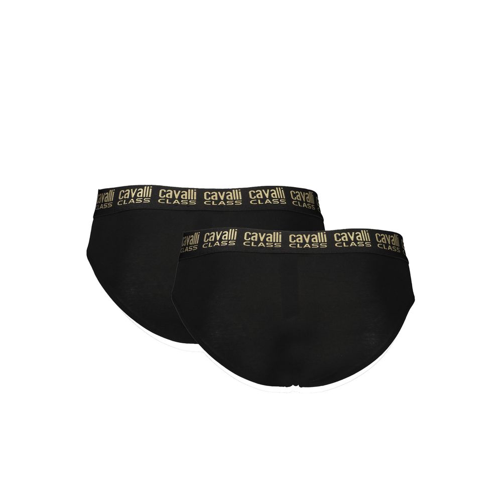 Cavalli Class Black Cotton Men Underwear-Cavalli Class-S-Urbanheer
