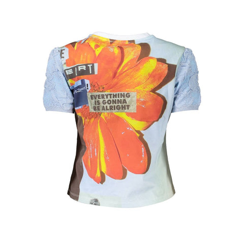 Desigual Light Blue Cotton Women Top-Desigual-M-Urbanheer