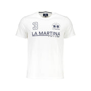 La Martina White Cotton Men T-Shirt-La Martina-M-Urbanheer