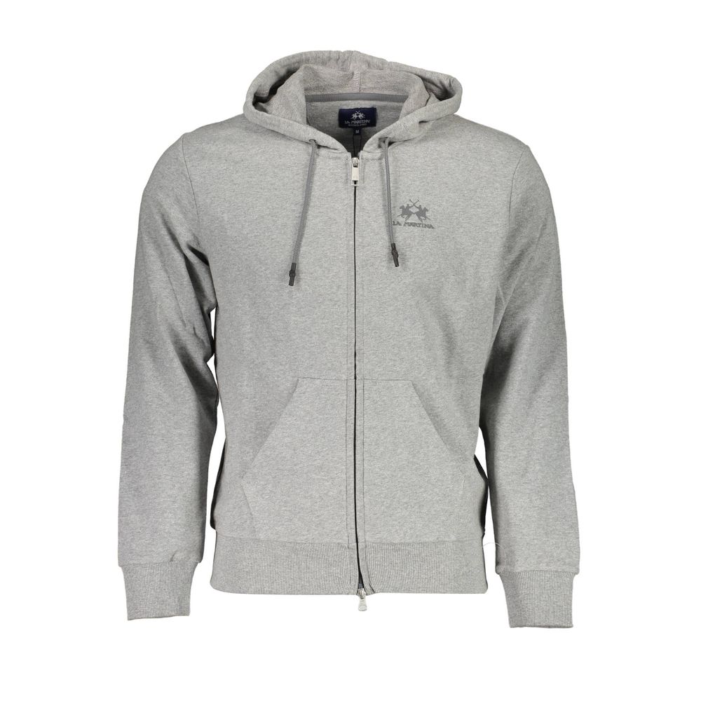 La Martina Brown Cotton Men Sweater Hoodie-La Martina-L-Urbanheer
