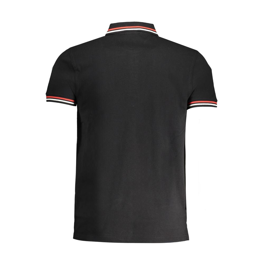 Cavalli Class Black Cotton Polo Shirt-Cavalli Class-L-Urbanheer